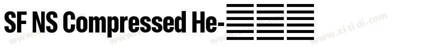 SF NS Compressed He字体转换